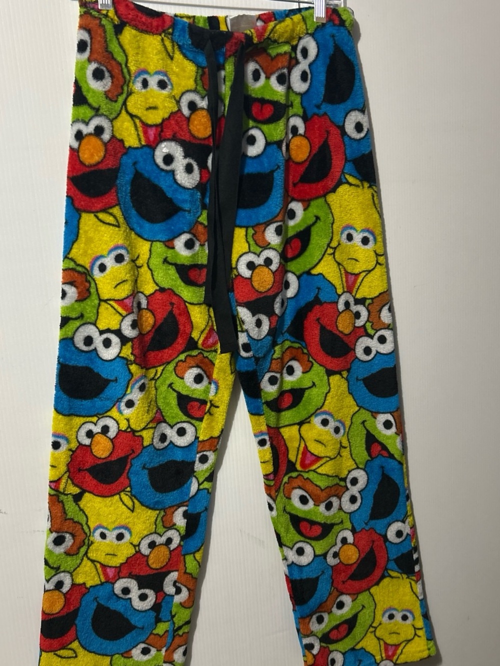 Sesame Street Multicolor Fleece Pajama Pants with Character Faces